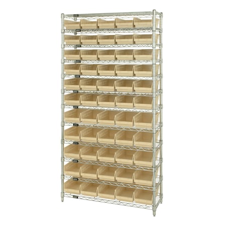 Quantum Storage Systems Shelf Bin Wire Shelving System WR12-106IV